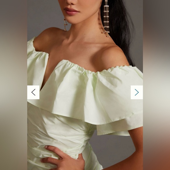 Maeve ruched off the shoulder dress - Picture 3 of 4